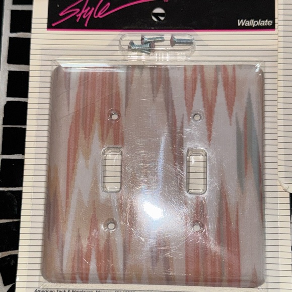 3 Vtg NOS American Tack & Hardware Faux Marble Switch Plate Covers Set of 3 - Picture 3 of 7